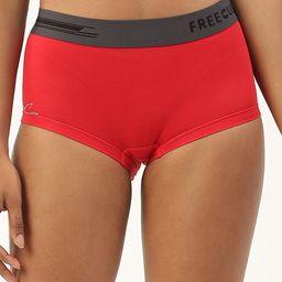 FREECULTR Women Red Solid Anti Bacterial Micro Modal Boxer Brief-image-87