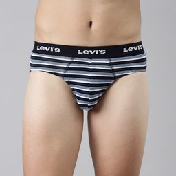 Levis Men Cotton Stripe Print Brief with Smartskin Technology-image-1