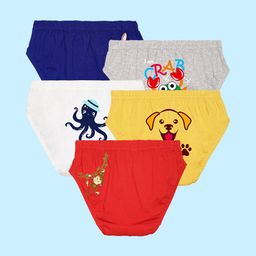 NUSYL Boys Pack Of 5 Printed Cotton Basic Briefs NUBCBRFPO5.0002-image-78