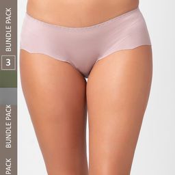 FashionRack Women Pack Of 3 Seamless Hipster Cotton Briefs 3801_SGrG-image-100