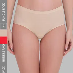 PLUMBURY Women Pack Of 2 Seamless Hipster Briefs-image-65