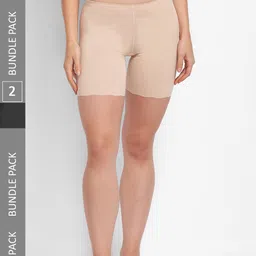 NOIRA Women Pack Of 2 Mid-Rise Cotton Boy Shorts Briefs-image-96