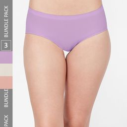 NOIRA Women Pack of Assorted Seamless Hipster Briefs 910_SPiPu_NO-image-55