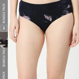 RedRose Women Pack Of 3 Printed Hipster Briefs-image-42