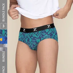 XYXX Men Pack Of 3 Printed Anti Microbial Basic Briefs XYBRF3PCKN921-picture-10