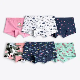 ariel Girls Pack of 6 Printed Boy Shorts Briefs-picture-26