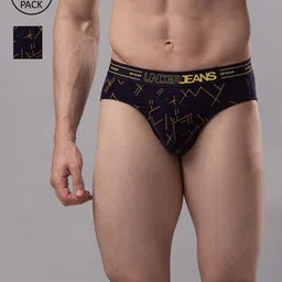 UnderJeans by Spykar Men Pack Of 2 Cotton Blend Basic Briefs-image-84