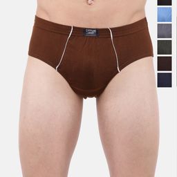 Dollar Pack Of 7 Assorted Combed Cotton Basic Briefs MLHBR-01-PO7-ASST4-7