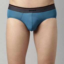 pivot Blue Men Solid Basic Briefs-28