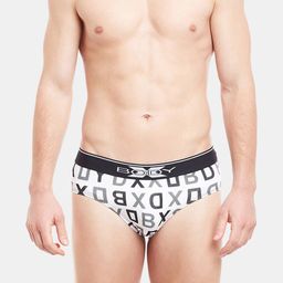 BODYX Men Low-Rise Typography Printed Basic Briefs BX04B-WHITE-PRINT-S-picture-20