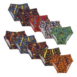 BRAT Boys Pack Of 2 Floral Printed Assorted Pure Cotton Basic Briefs-19