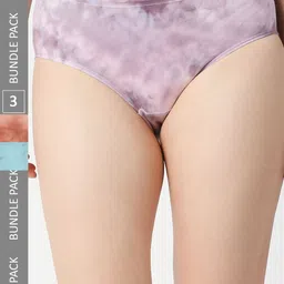 RedRose Women Pack Of 3 Abstract Printed Cotton Hipster Briefs-21