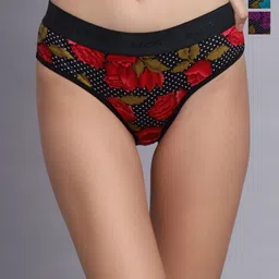 Nakshu Pack Of 3 Floral Printed Anti Bacterial Cotton Basic Briefs-picture-21