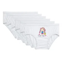 Bodycare Kids Girls Pack Of 6 Printed Cotton Hipster Briefs-image-33