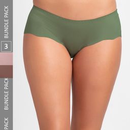 NOIRA Pack Of 3 Assorted Cotton Hipster Briefs-image-92