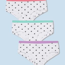 mackly Girls Pack Of 3 Polka Dot Printed Hipster Briefs-image-89
