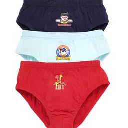 SAVAGE Boys Pack Of 3 Assorted Cotton Basic Briefs-picture-20