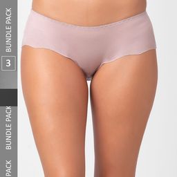 NOIRA Pack Of 3 Assorted Cotton Hipster Briefs-image-97