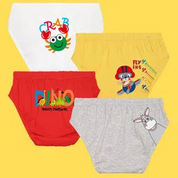 NUSYL Boys Pack Of 4 Printed Cotton Basic Briefs NUBCBRFPO4.0001-picture-14