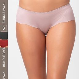 FashionRack Women Pack Of 3 Seamless Hipster Cotton Briefs 3801_SBM-image-98