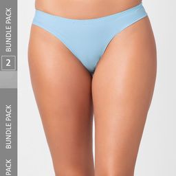 NOIRA Women Pack Of 2 Assorted Seamless Thong Briefs-picture-6