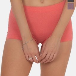 POOJA RAGENEE Pack of 3 Regular Cotton Milanch Boy Shorts PQ5026_3P_CRL_PUR_BL_S-picture-49