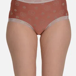 mod & shy Women Floral Printed Lace Detailed Anti-Microbial Hipster Brief MU220-XS-picture-0