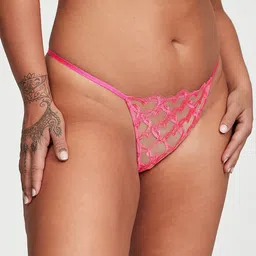 Victoria's Secret Embroidered Low-Rise V-String Thongs - 1123568568HI-image-85