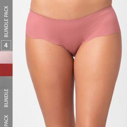 FashionRack Women Pack Of 4 Seamless Cotton Hipster Briefs 3801_SGMPi-image-56