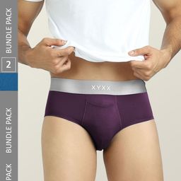 XYXX Men Pack Of 2 Colourblocked Anti Microbial Basic Briefs-23