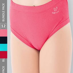 LYRA Girls Pack Of 12 Assorted Cotton Anti Odour Hipster Briefs LYRA_251_9T10_AST_12PC-picture-39