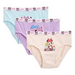 Bodycare Girls Pack Of 3 Assorted Minnie & Friends Printed Cotton Basic Briefs-image-85