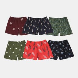 Kryptic Girls Pack Of 6 Printed Assorted Boy Shorts Briefs-image-40