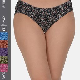 Leading Lady Women Pack of 6 Printed Hipster Briefs-image-97