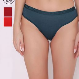 ABELINO Women Pack of 3 Solid Cotton Hipster Briefs PANTY3PCPLAINOUTER02-image-98