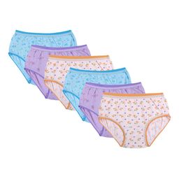 Bodycare Kids Girls Pack Of 6 Assorted Hipster Cotton Briefs-image-57