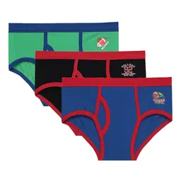 Bodycare Kids Boys Pack Of 3 Assorted Cotton Basic Briefs-image-73