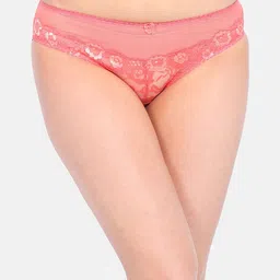 LOTUSLEAF Women Peach Self Design Bikini Briefs-image-79