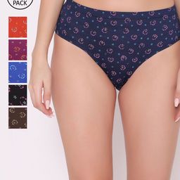 ABELINO Women Pack of 6 Assorted Cotton Hipster Briefs PANTY6PCPRINTINNER5354-picture-27