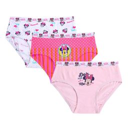 Bodycare Kids Girls Pack Of 3 Minnie Mouse Assorted Hipster Briefs-image-60