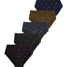 YELLOWDELIGHT Pack Of 5 Floral Printed Cotton Hipster Briefs-picture-39