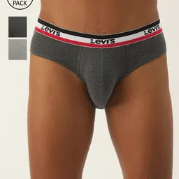 Levis Pack of 3 Smartskin Technology Cotton Briefs with Tag Free Comfort #002A-24