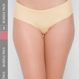 NOIRA Pack Of 3 Assorted Mid-Rise Seamless Hipster Briefs-picture-16