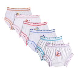 Bodycare Kids  Girls Pack Of 6 White Assorted Cotton Hipster Briefs-image-92
