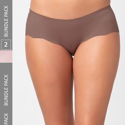 FashionRack Women Pack Of 2 Assorted Cotton Hipster Briefs-image-89
