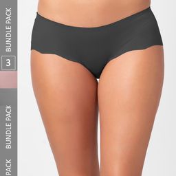 FashionRack Women Pack of 3 Assorted Hipster Cotton Briefs-image-99