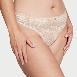 Victoria's Secret Self Design Lace Thong Brief-112206464YLO-picture-0