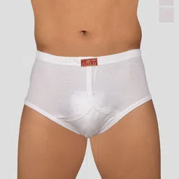 VIP Pack Of 3 Brand Logo Details Cotton Basic Briefs VP-MI-BF-GOLDW-10P-110-PO3-picture-11