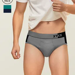 XYXX Men Pack Of 2 Colourblocked Basic Briefs-picture-12