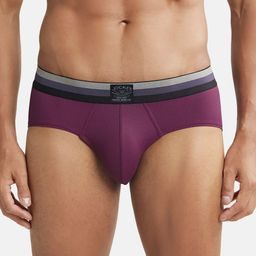Jockey Men Purple Solid Basic Briefs-52